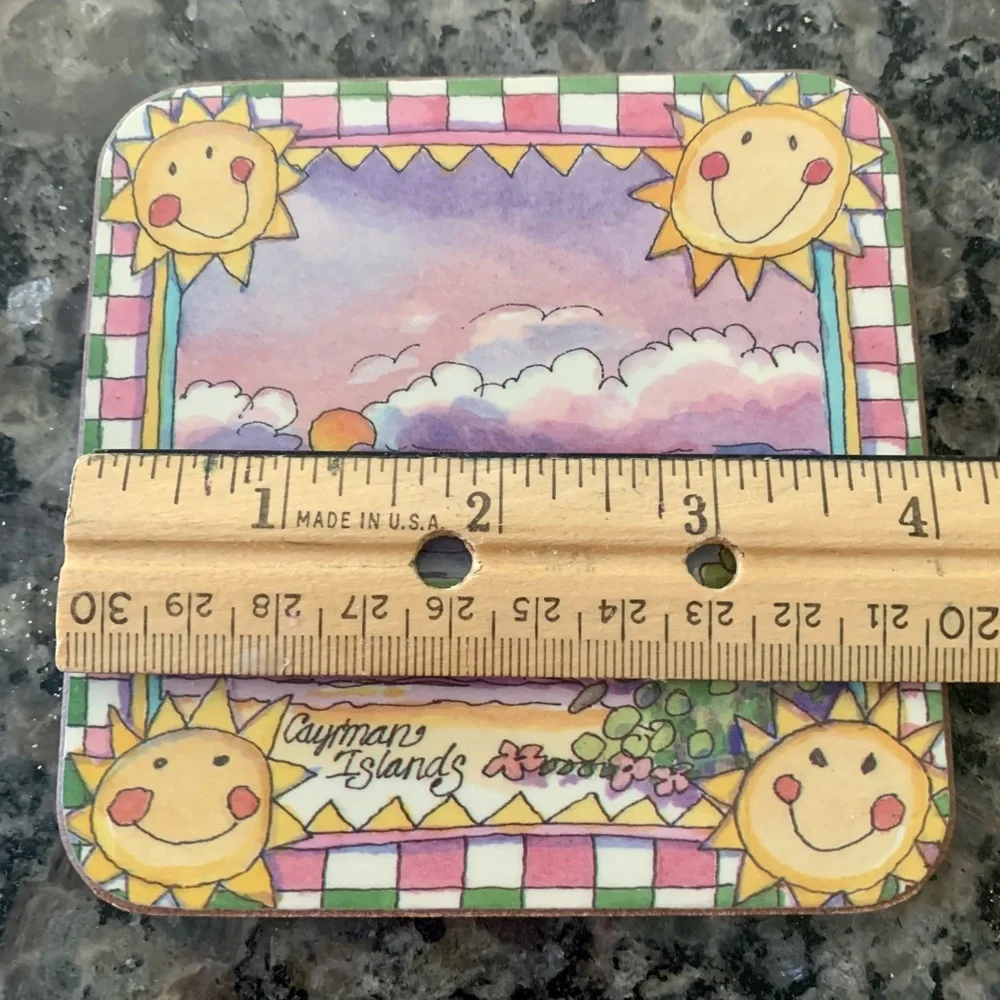 Vtg Pimpernel Caribbean Collection Set of 4 Coasters Cayman Islands